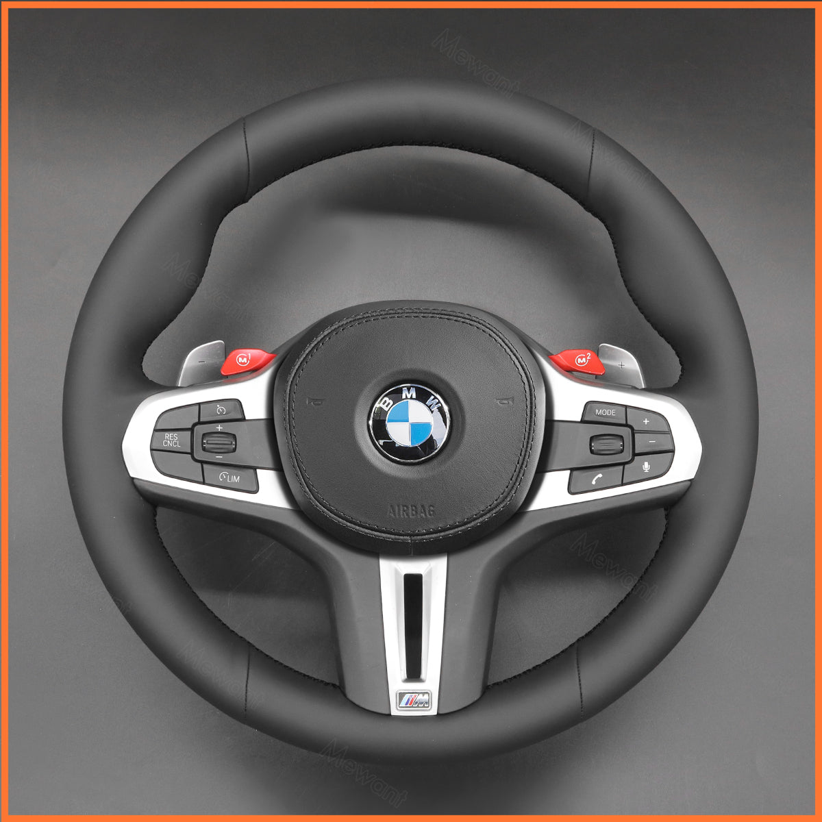 MEWANT steering wheel cover for BMW M2 G87 M3 G80 G81 M4 G82 G83 M5 F90 F91 F92 F93 X3 X4 X5