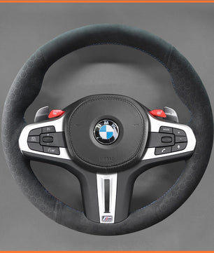 MEWANT Steering Wheel Cover for BMW M2 G87 M3 G80 G81 2021-2024 / M4 G82 G83 2021-2024 / X3 M X3M F97 F98 F95 F96 XM G09 2023-2024