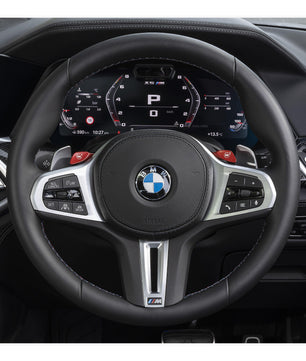 MEWANT Steering Wheel Cover for BMW M2 G87 M3 G80 G81 2021-2024 / M4 G82 G83 2021-2024 / X3 M X3M F97 F98 F95 F96 XM G09 2023-2024