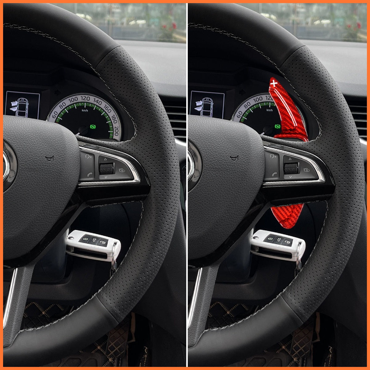 Paddle shifters for Skoda Citigo Fabia Karoq Rapid Roomster Octavia Superb Yeti Kodiaq Scala 2013-2019