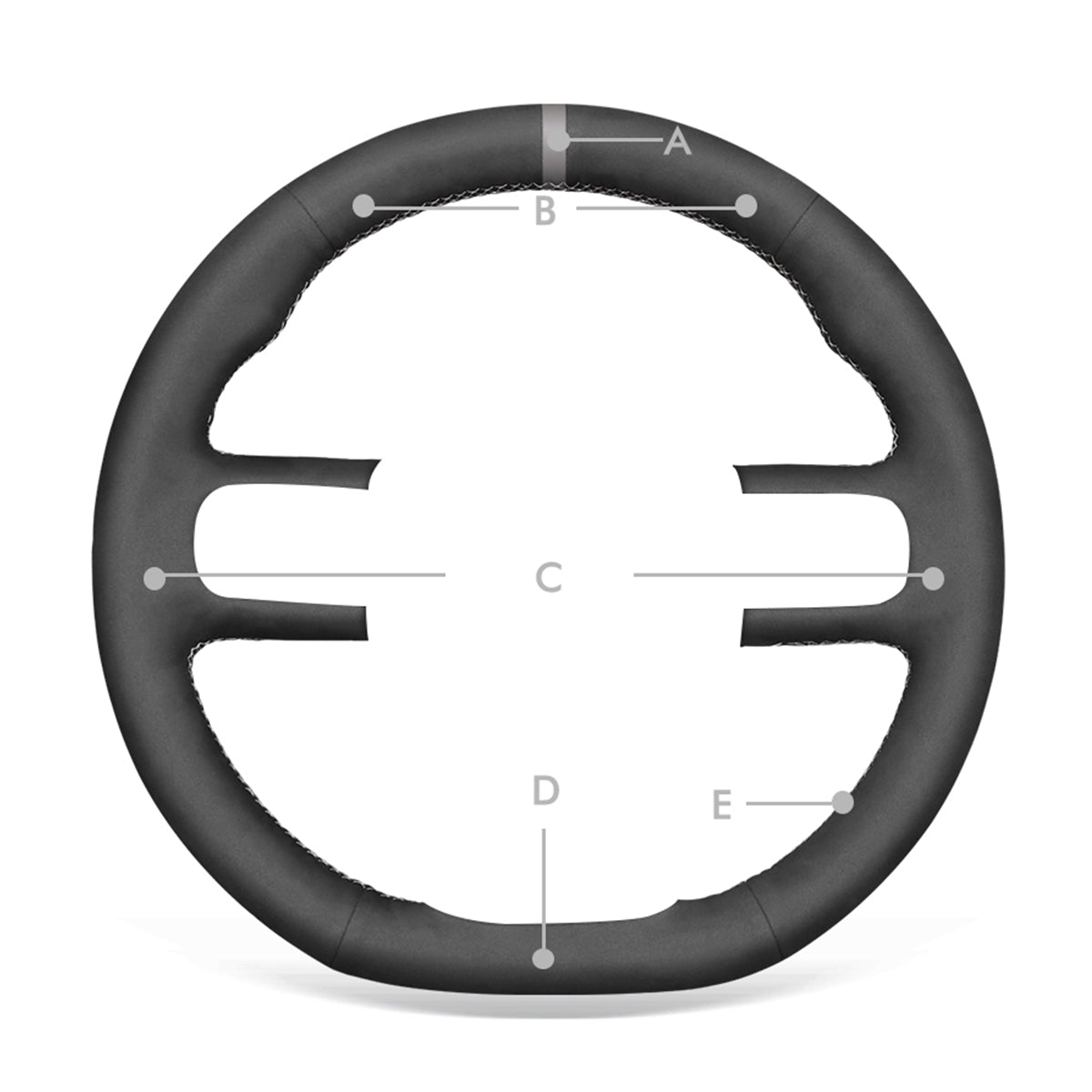 MEWANT steering wheel cover for Citroen C3 2016-2022 / C3 Aircross 2017-2022 / C5 Aircross 2018-2022 / Berlingo 2018-2022