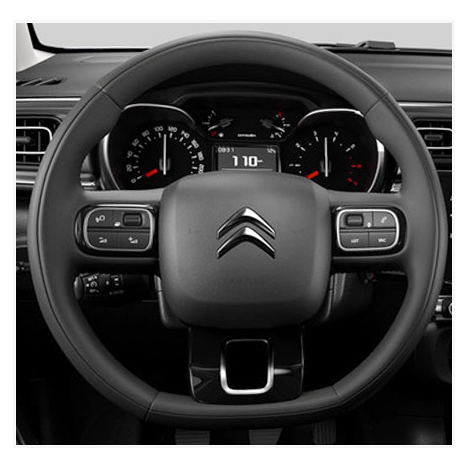 MEWANT steering wheel cover for Citroen C3 2016-2022 / C3 Aircross 2017-2022 / C5 Aircross 2018-2022 / Berlingo 2018-2022