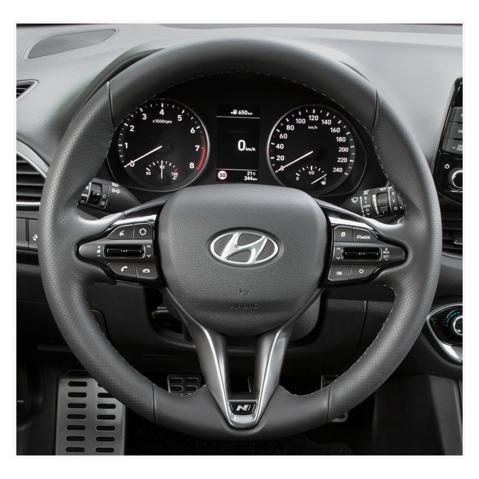 MEWANT Steering Wheel Cover for Hyundai Elantra (N Line) 2021-2024 / Elantra N 2022-2023 / Kona N 2022-2023 / Veloster N 2019-2022