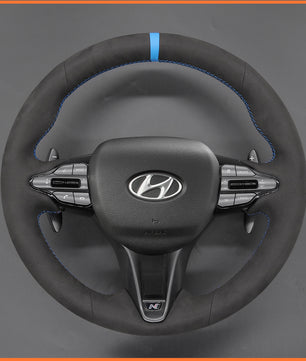 MEWANT Steering Wheel Cover for Hyundai Elantra (N Line) 2021-2024 / Elantra N 2022-2023 / Kona N 2022-2023 / Veloster N 2019-2022