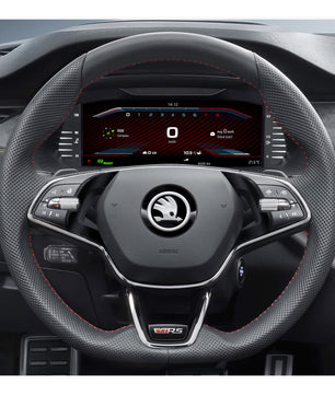 MEWANT Steering Wheel Cover for Skoda Octavia VRS RS 2021-2023 / Skoda Fabia 2021-2023