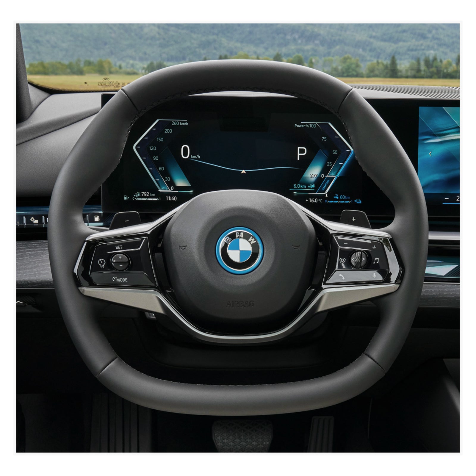 MEWANT Steering Wheel Cover for BMW 5 Series G60 (Sedan) 2023-2024 / G61 (Touring) 2023-2024 / i5 G60 (Sedan) 2023-2024 / G61 (Touring) 2023-2024