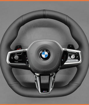 MEWANT Steering Wheel Cover for BMW (M Sport) 5 Series G60 / G61 (Touring) / 7 Series G70 2022-2024 / i5 G60 G61 i7 G70 2022-2024