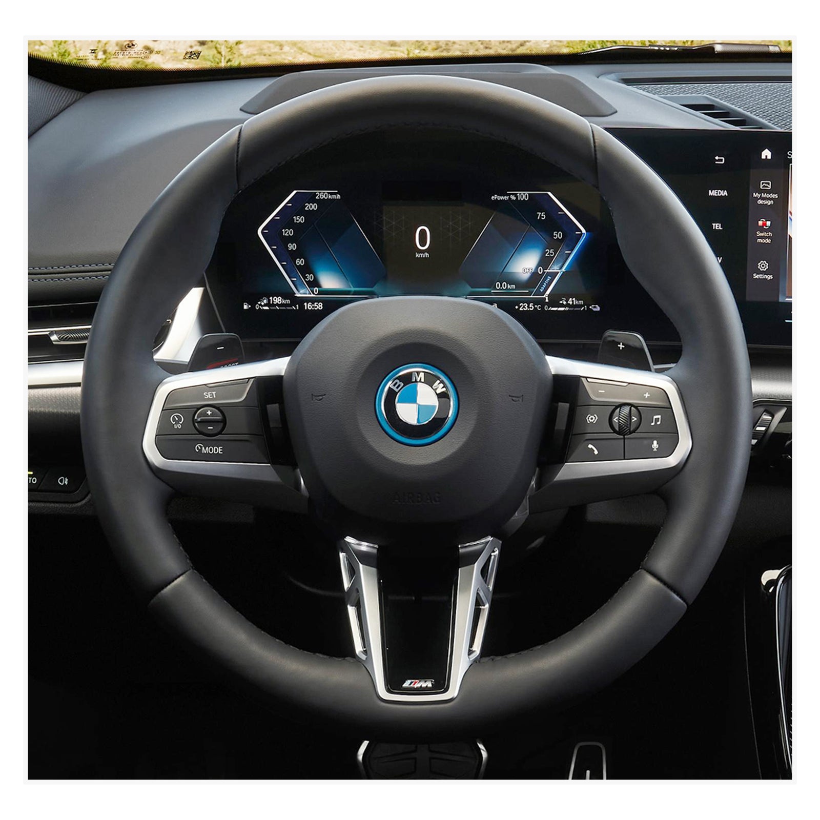 MEWANT Steering Wheel Cover for BMW (M Sport) 2 Series U06 (Active Tourer) 2022-2024 / X1 U11 X2 U10 2024