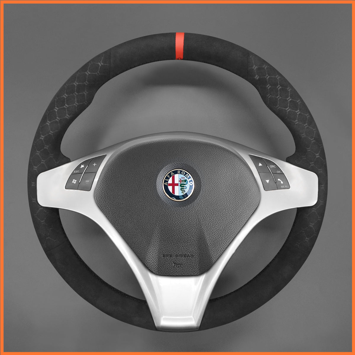 MEWANT Steering Wheel Cover for Alfa Romeo Giulietta 2010-2014 / MiTo 2008-2015