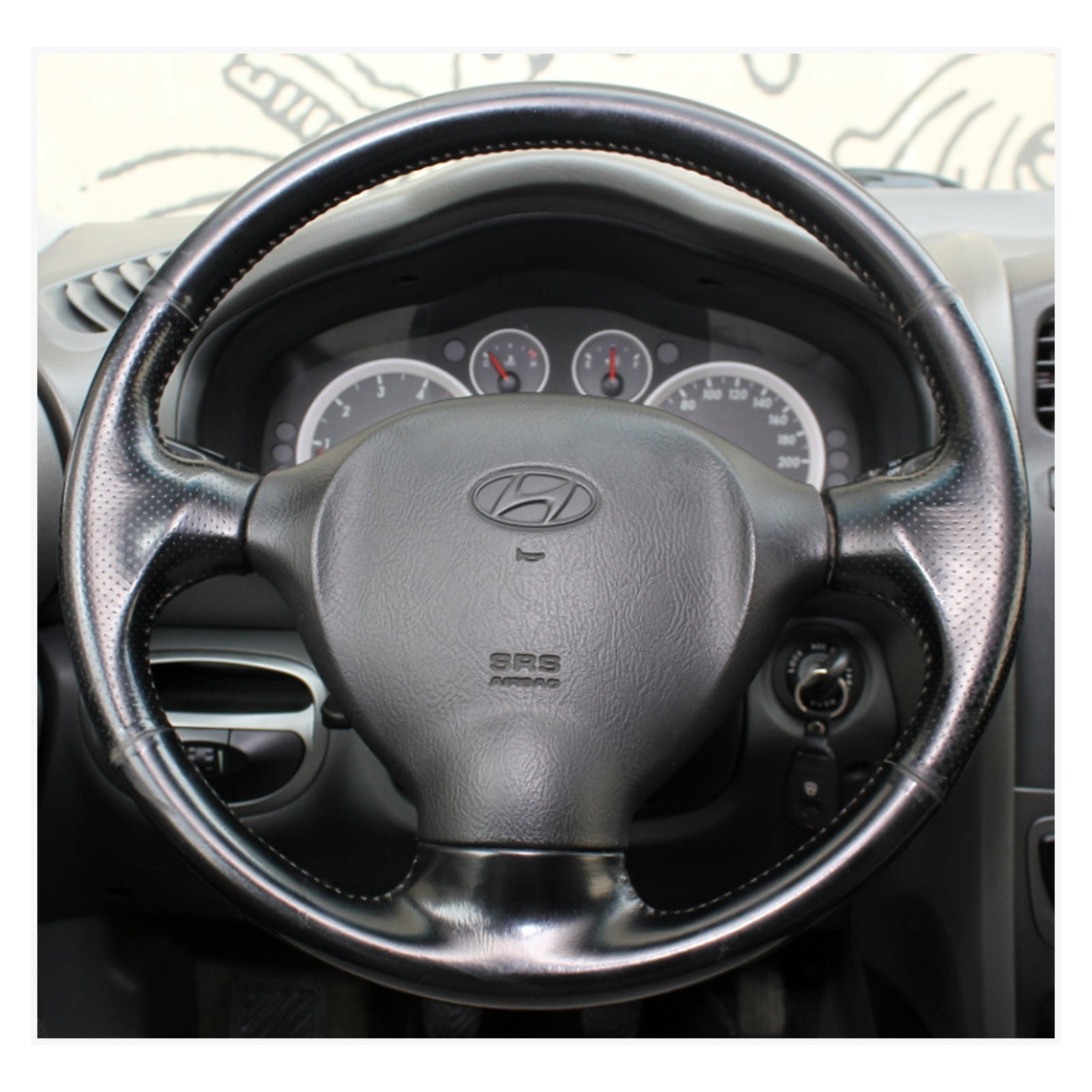 MEWANT Steering Wheel Cover for Hyundai Santa Fe 2000-2006