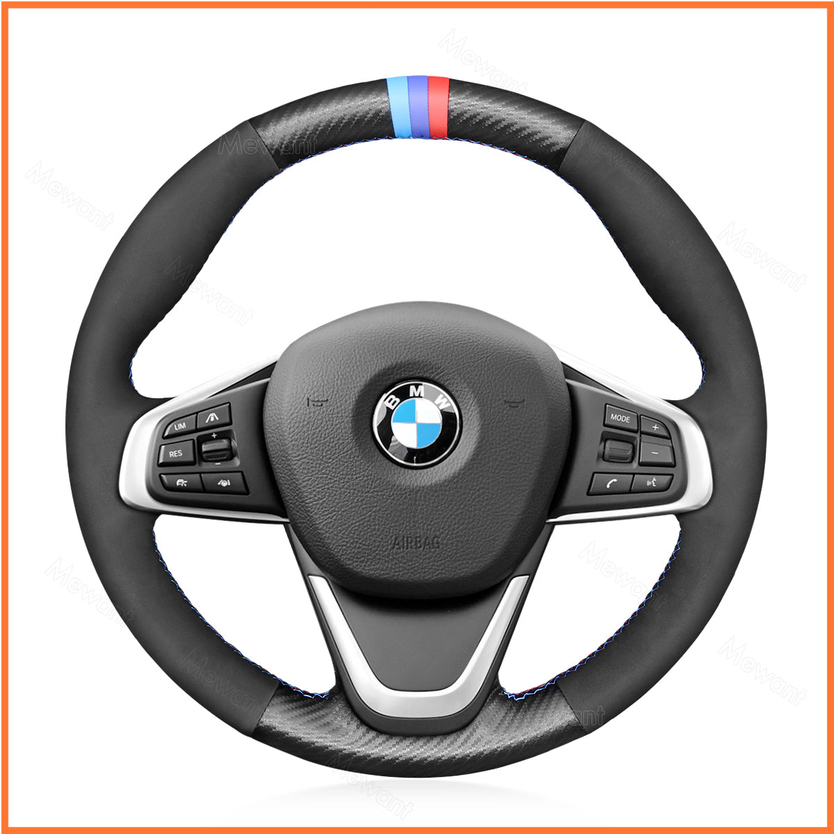 MEWANT steering wheel cover for BMW 2 Series F45 F46 X1 F48 X2 F39