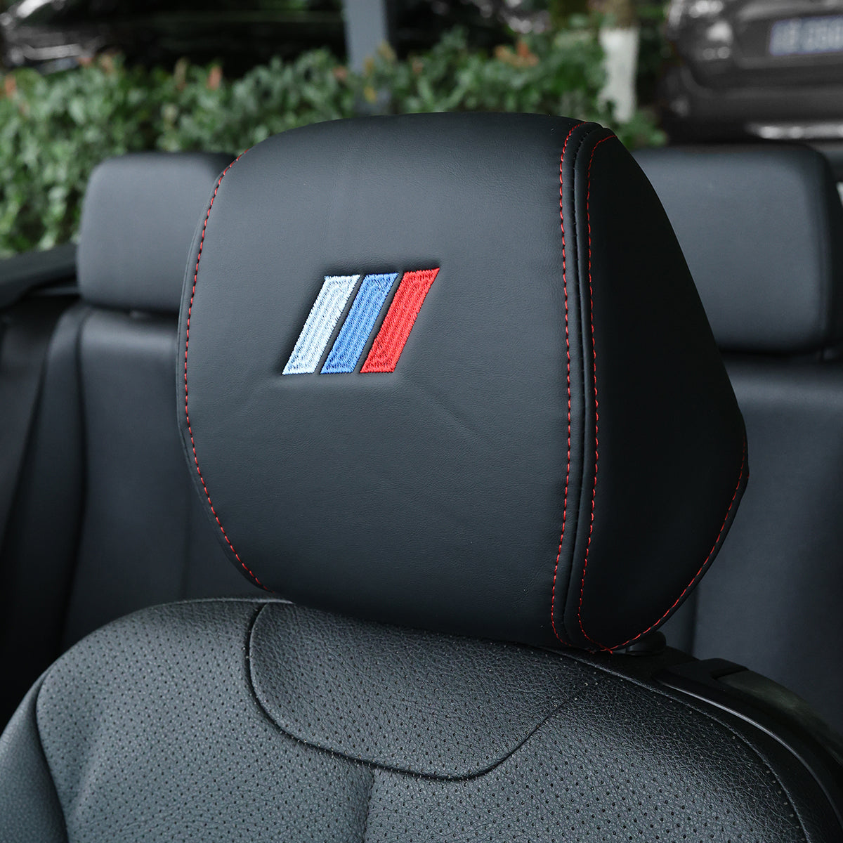 MEWANT BMW Kopfstützenbezüge F30 F31 F34 F32 F33 F36 F22 F23 für Standard-Kopfstützen Basis mit Individuellem Stickdesign