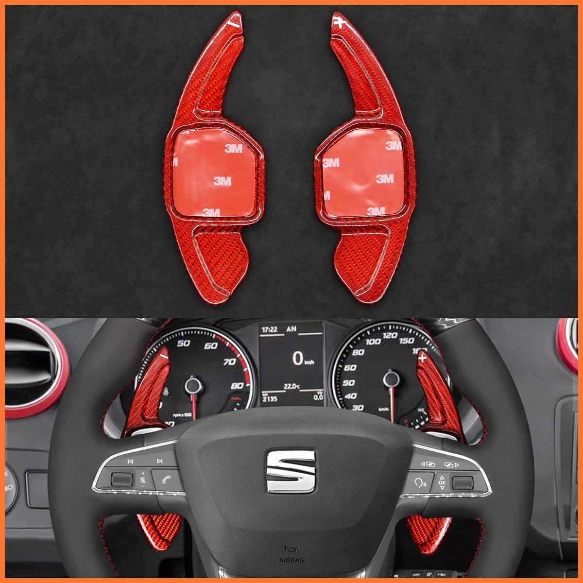 Schaltwippen für SEAT Leon Ibiza Alhambra Toledo FR Arona Ateca FR-Line2014-2022