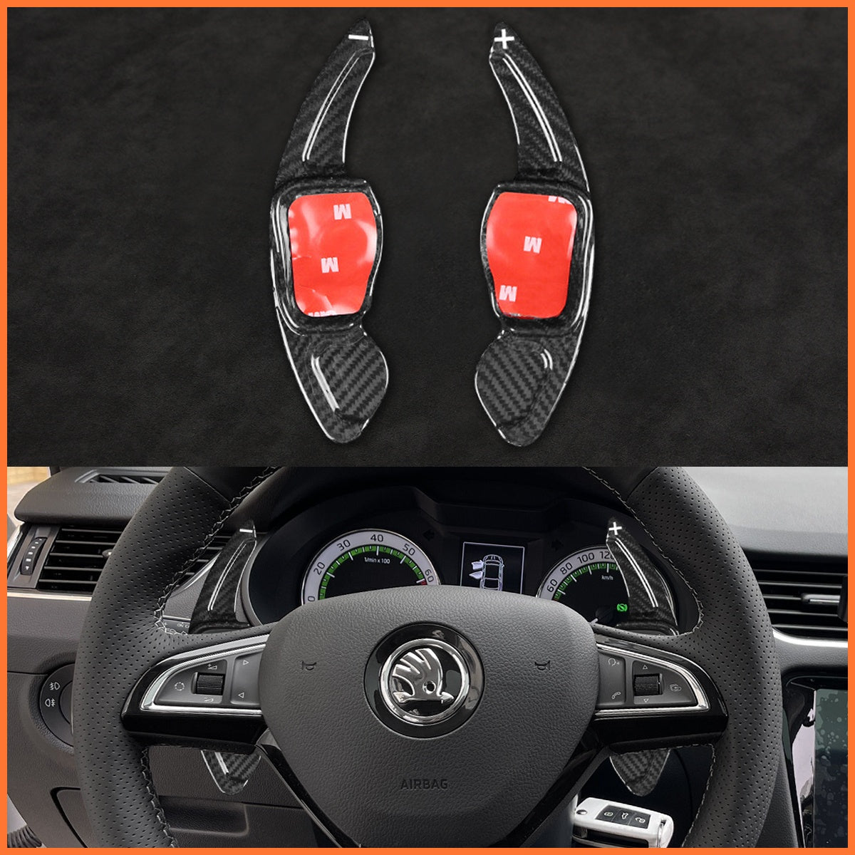 Paddle shifters for Skoda Citigo Fabia Karoq Rapid Roomster Octavia Superb Yeti Kodiaq Scala 2013-2019