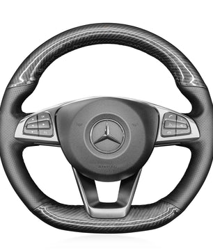 MEWANT steering wheel cover for Benz C-Class W205 AMG C43 CLA-Class C117 CLS-Class C218 SL-Class R231 GLC-Class X253 C253