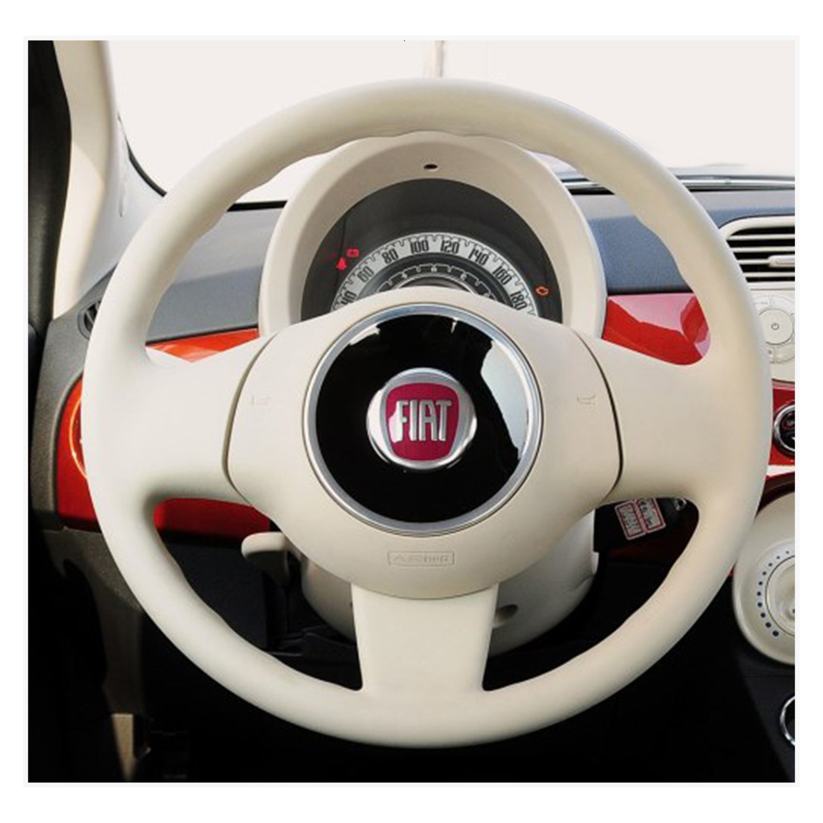 MEWANT steering wheel cover for Fiat 500 2007-2015 / Fiat 500e 2014-2018 / Fiat 500C 2014-2017