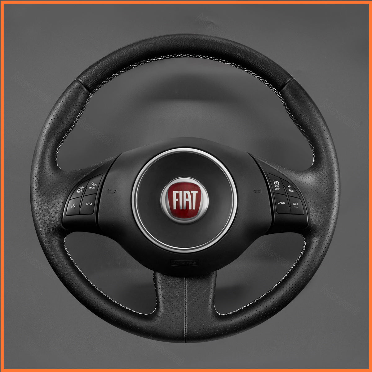 MEWANT steering wheel cover for Fiat 500 2007-2015 Fiat 500e 2014-2018 Fiat 500C 2014-2017