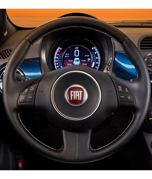 MEWANT steering wheel cover for Fiat 500 2007-2015 / Fiat 500e 2014-2018 / Fiat 500C 2014-2017