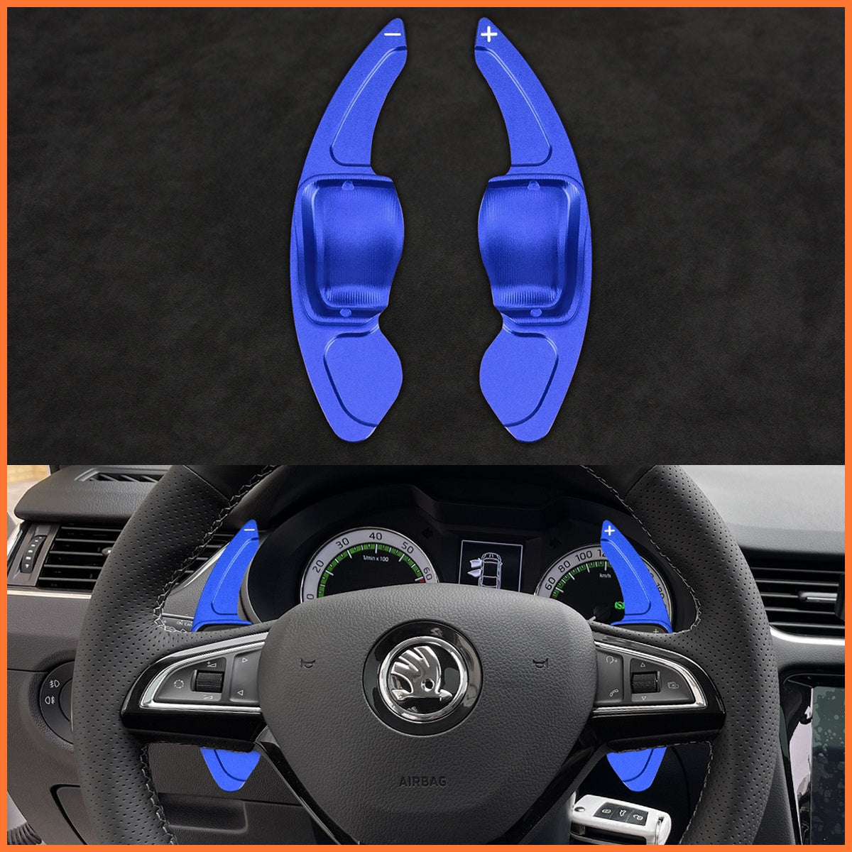 Paddle shifters for Skoda Citigo Fabia Karoq Rapid Roomster Octavia Superb Yeti Kodiaq Scala 2013-2019