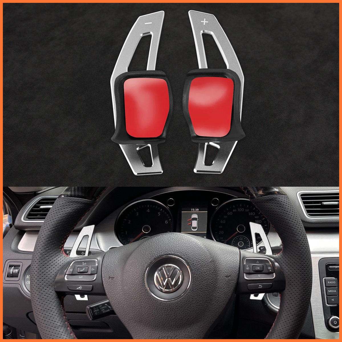 Paddle shifters for Skoda Citigo Fabia Karoq Rapid Roomster Octavia Superb Yeti Kodiaq Scala 2013-2019