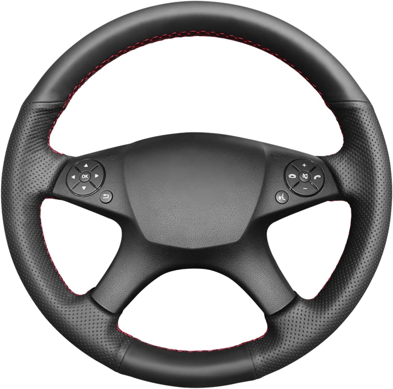 MEWANT Lenkradbezug für Mercedes-Benz W204 C-Class C280 C230 C180 C260 C200 C300 2007-2010