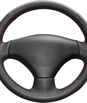 MEWANT Lenkradbezug für Peugeot 206 2007-2009 Peugeot 207 Citroen C2 per Hand Nähen Lenkradschoner