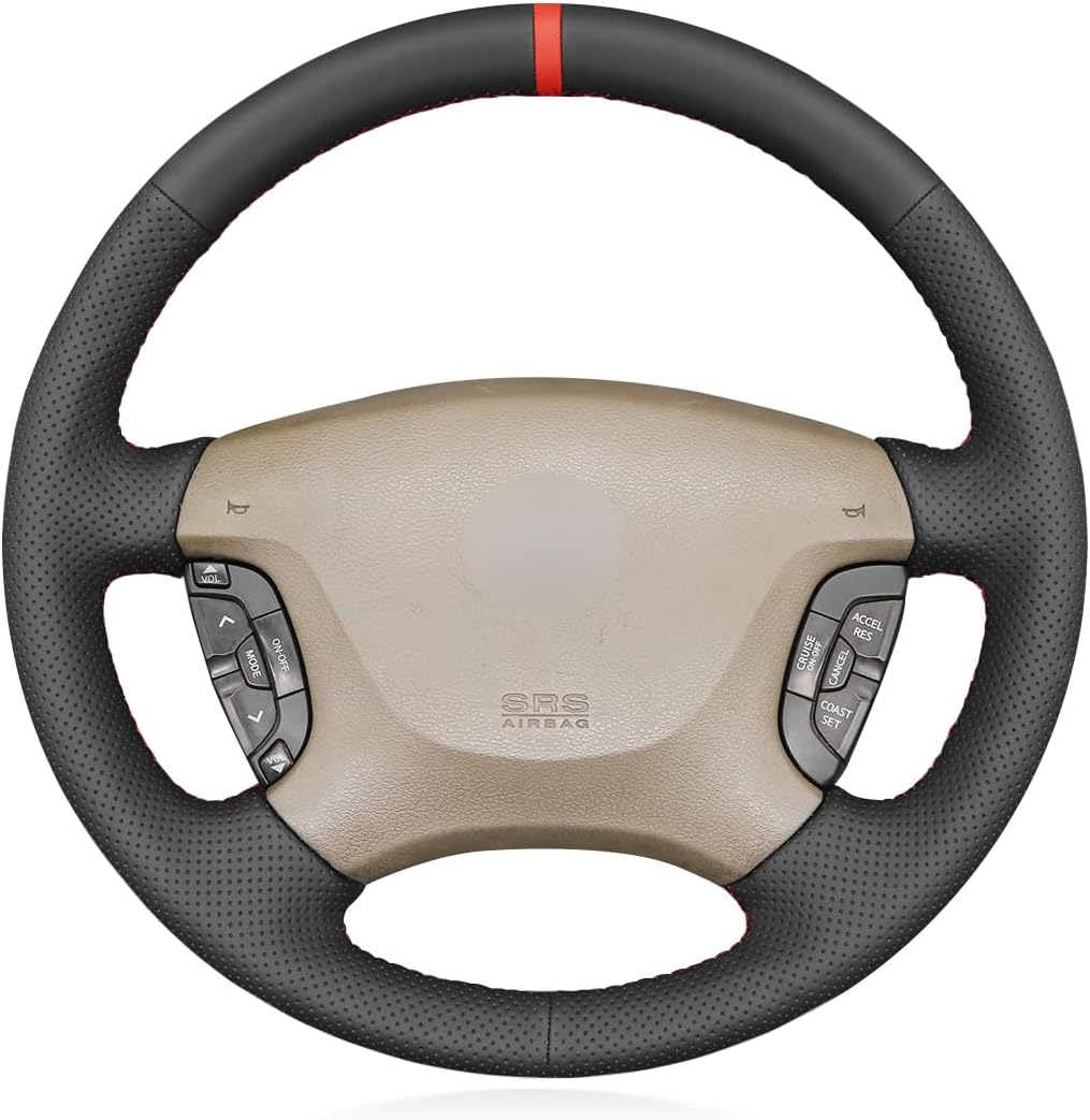 MEWANT Lenkradbezug für Nissan Patrol Y61 1997-2015 Nissan Maxima 2000-2003 per Hand Nähen Lenkradschoner