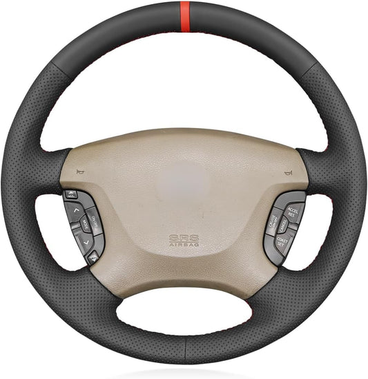MEWANT Lenkradbezug für Nissan Patrol Y61 1997-2015 Nissan Maxima 2000-2003 per Hand Nähen Lenkradschoner