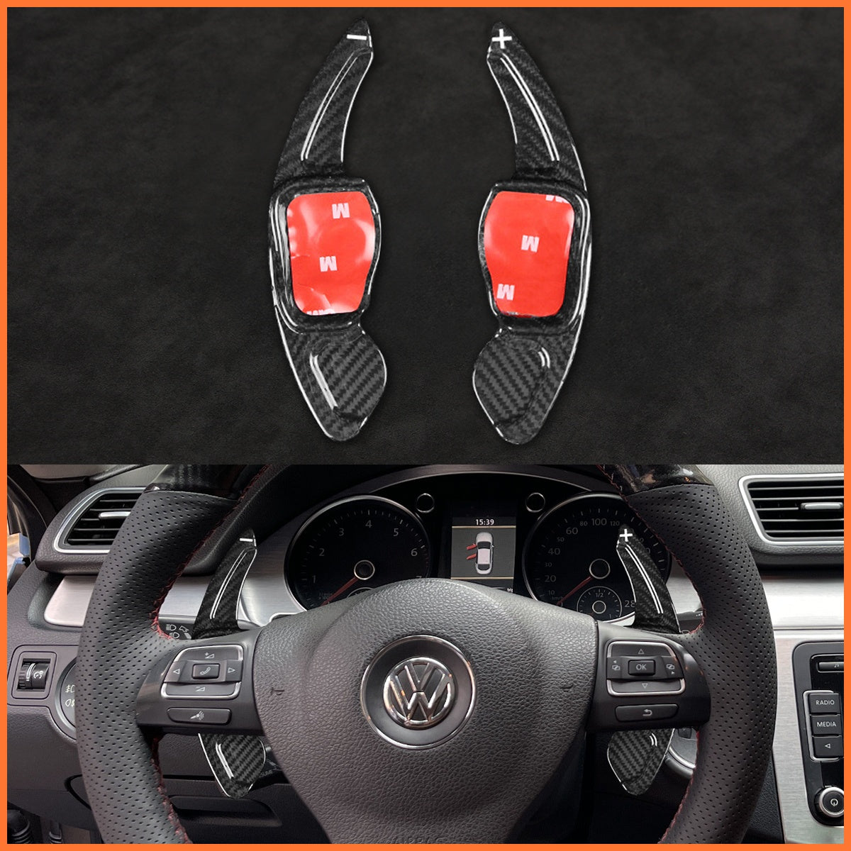 Paddle shifters for Skoda Citigo Fabia Karoq Rapid Roomster Octavia Superb Yeti Kodiaq Scala 2013-2019