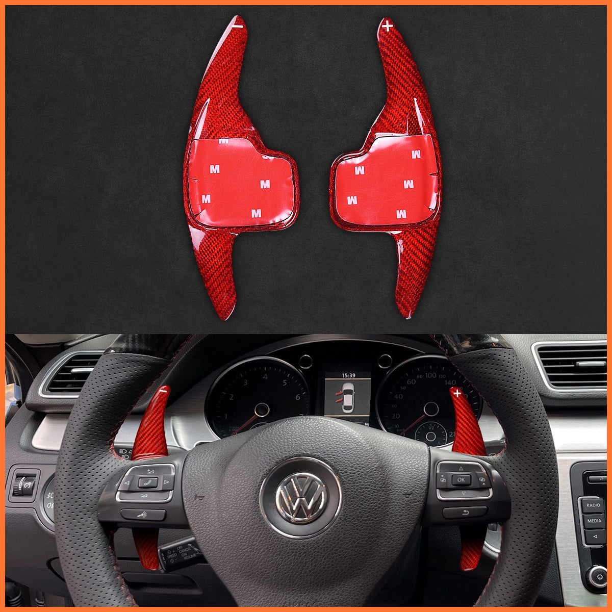 Schaltwippen für Volkswagen Tiguan Golf CC Passat Touran Jetta Sharan EOS Caddy Amork California Caravelle 2009-2016
