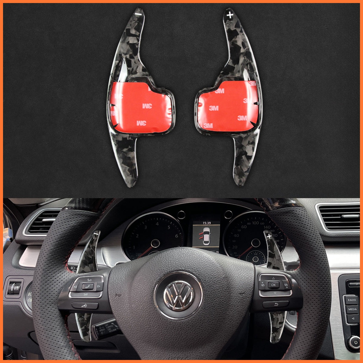 Paddle shifters for Skoda Citigo Fabia Karoq Rapid Roomster Octavia Superb Yeti Kodiaq Scala 2013-2019