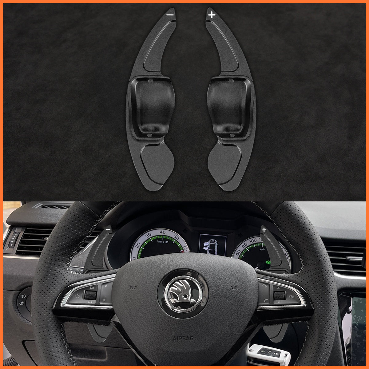 Paddle shifters for Skoda Citigo Fabia Karoq Rapid Roomster Octavia Superb Yeti Kodiaq Scala 2013-2019