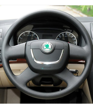 MEWANT steering wheel cover for Skoda Octavia 2009-2013 / Skoda Citigo 2011-2012 / Skoda Roomster / Skoda Fabia / Superb 2008-2013