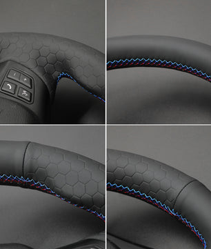 MEWANT Steering Wheel Cover for BMW M Sport M3 E90 E91 E92 E93 E87 E81 E82 E88 X1 E84 Black Artificial Leather Car Steering Wheel Cover