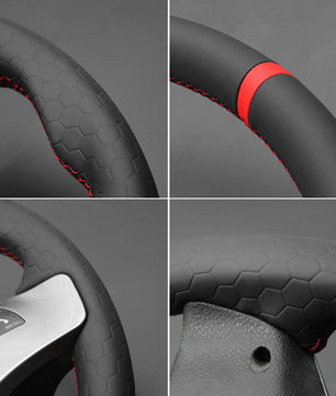 MEWANT Lenkradbezug für Alfa Romeo Giulietta 2010-2014 / MiTo 2008-2015 per Hand Nähen Mikrofaserleder Lenkradschoner
