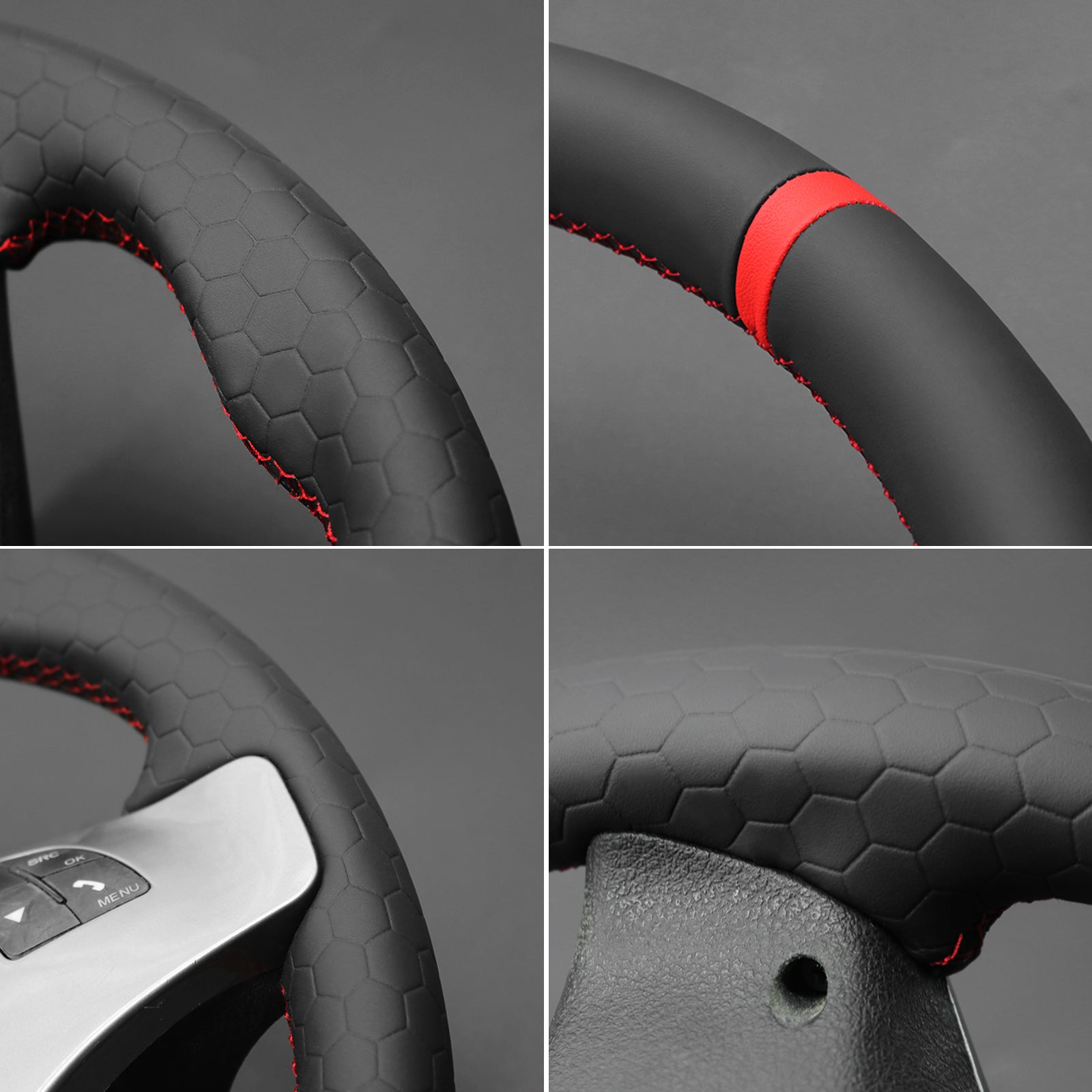 MEWANT Steering Wheel Cover for Alfa Romeo Giulietta 2010-2014 / MiTo 2008-2015 Hand Sewing Microfiber Leather Steering Wheel Cover