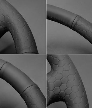 MEWANT Steering Wheel Cover for Benz W639 Viano Vito Hand Sewing Black Artificial Leather Microfiber Leather Car Steering Wheel Cover