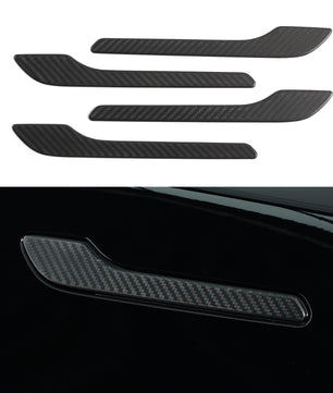 MEWANT 4 Stück/Set EchtKohlefaser-Türgriffe für Tesla Model 3 Highland 2017-2024 / Model Y 2020-2023