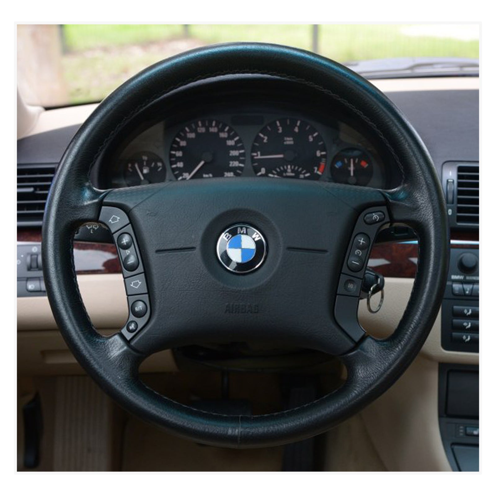 MEWANT steering wheel cover for BMW 3 Series E36 E46 / 5 Series E39 1995-2003 / 7 Series E38 8 Series E31 / X3 E83 E53 2000-2006