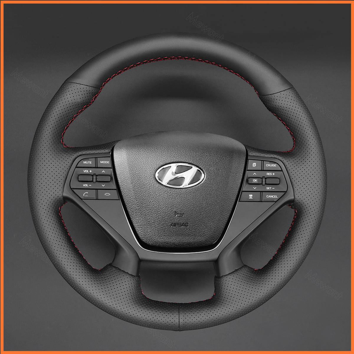 MEWANT Steering Wheel Cover for Hyundai Sonata (4-Spoke) 2015-2019