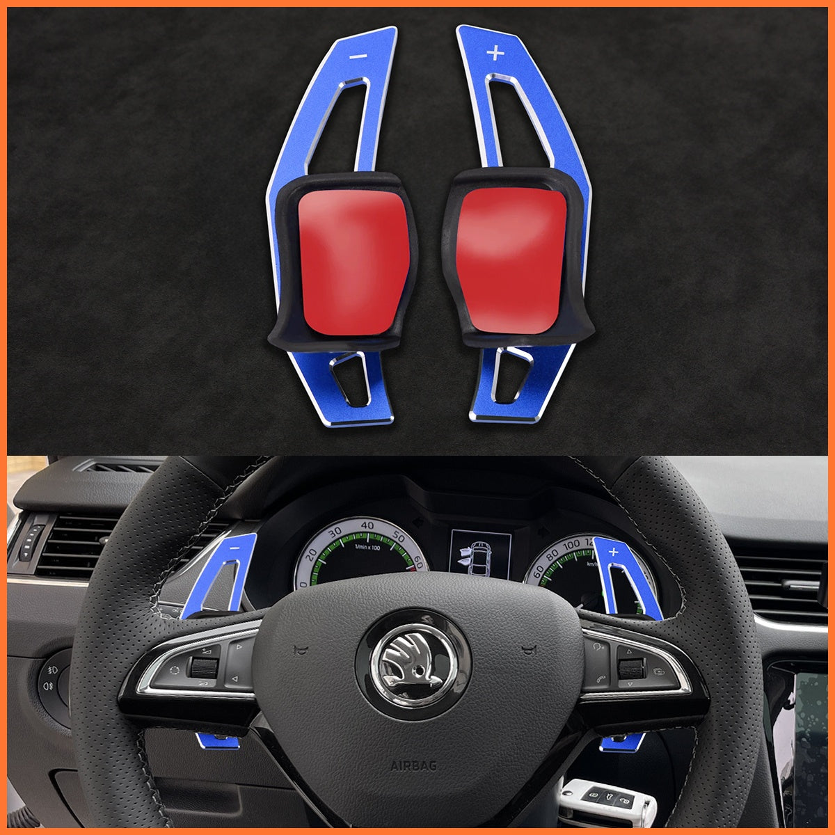Paddle shifters for Skoda Citigo Fabia Karoq Rapid Roomster Octavia Superb Yeti Kodiaq Scala 2013-2019