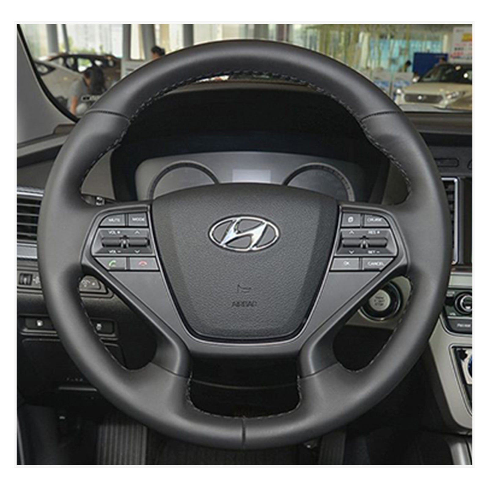 MEWANT Steering Wheel Cover for Hyundai Sonata (4-Spoke) 2015-2019
