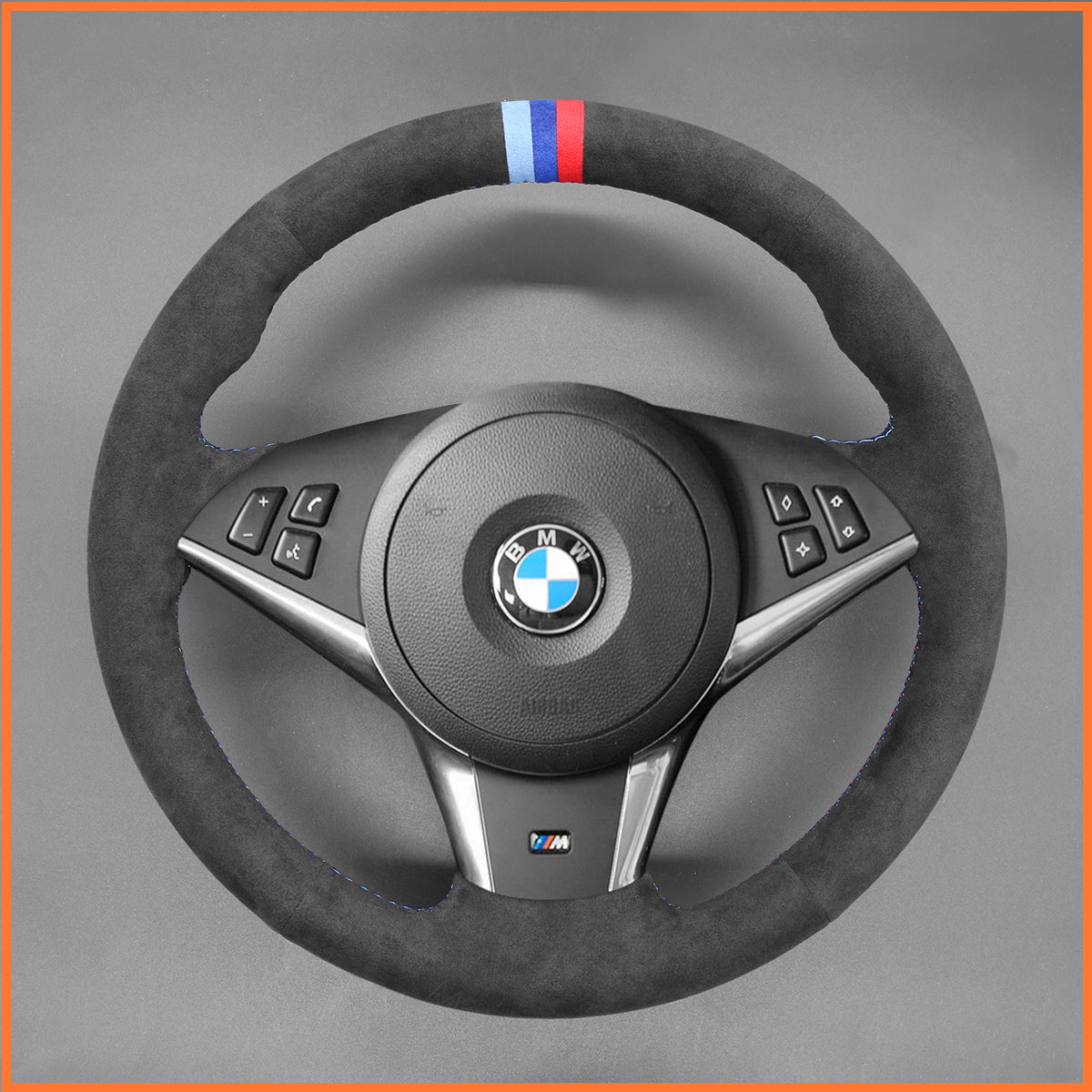 MEWANT steering wheel cover for BMW M5 E60 E61 E63 E64