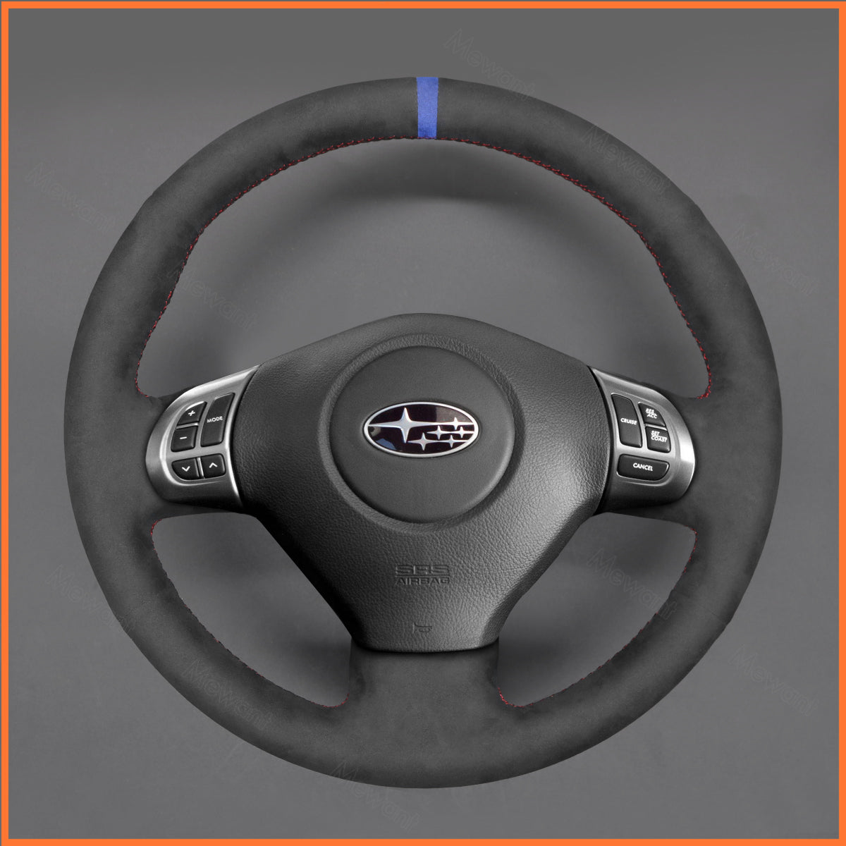 MEWANT Steering Wheel Cover for Subaru Forester 2008-2013 / Impreza 2007-2012 / Legacy 2006-2009 / Outback 2007-2009 / Impreza WRX 2007-2010
