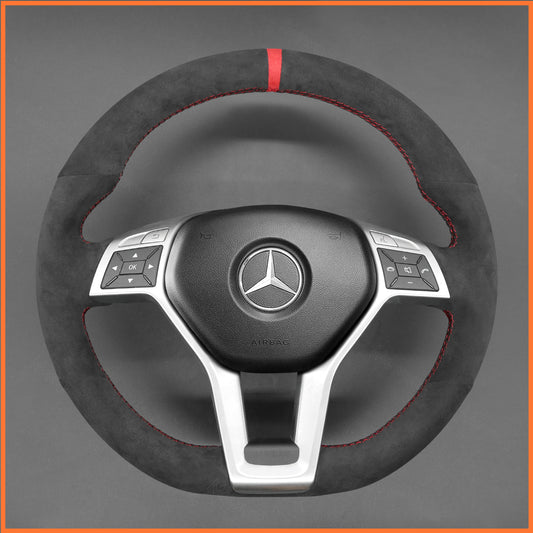 MEWANT Steering Wheel Cover for C-Class W204 / E-Class W212 / CLS-Class C218 / GLA 45 AMG X156 2015