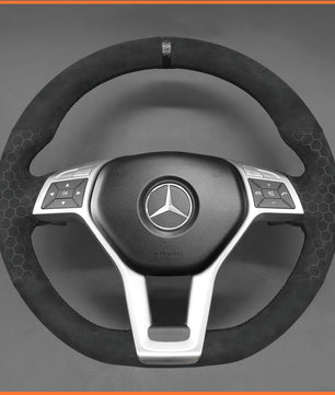 MEWANT Steering Wheel Cover for C-Class W204 / E-Class W212 / CLS-Class C218 / GLA 45 AMG X156 2015
