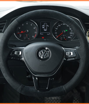 MEWANT Lenkradbezug für Volkswagen VW Golf Passat Tiguan Touareg Caddy Crafter 2017-2021