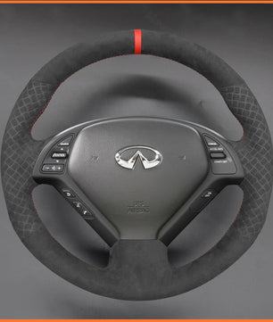 MEWANT Steering Wheel Cover for Infiniti G37 2008-2013 / EX EX30 EX35 EX37 2009-2013 / Q60 2014-2015 / QX50 2015-2017 for Nissan Skyline 2006-2014