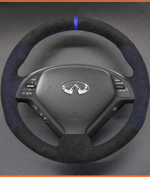 MEWANT Steering Wheel Cover for Infiniti G37 2008-2013 / EX EX30 EX35 EX37 2009-2013 / Q60 2014-2015 / QX50 2015-2017 for Nissan Skyline 2006-2014