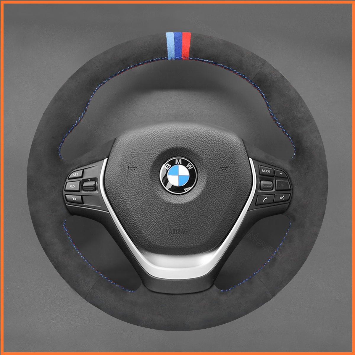 MEWANT Steering Wheel Cover for BMW F20 F21 M Sport / F22 / F30 F31 F64 / F32 F33 F36